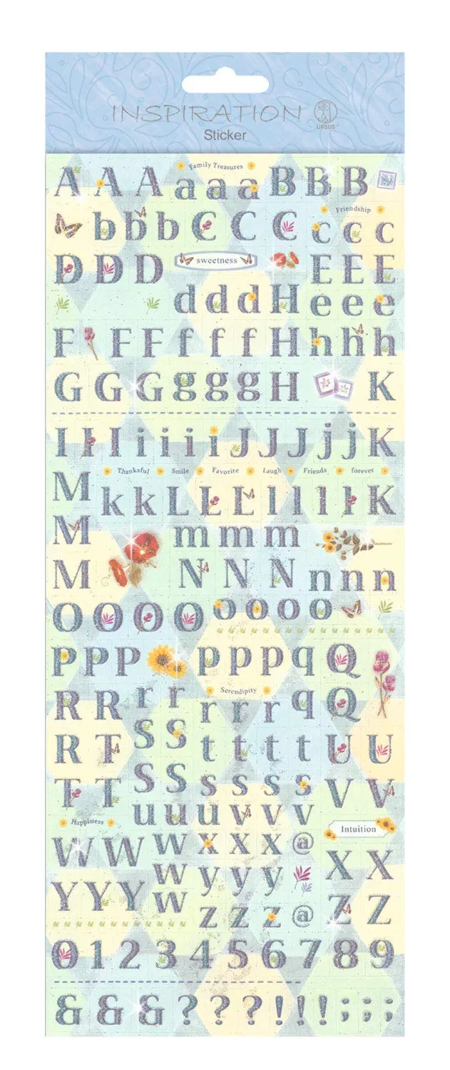 ursus-59700009-flat-sticker-letters-blau-mit-glittereffekt image 1