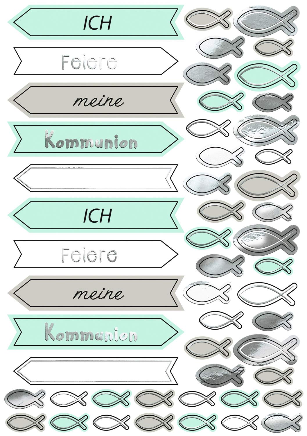 ursus-56919204f-stanzteile-ich-feiere-meine-kommunion-mint-taupe-312-teile image 2