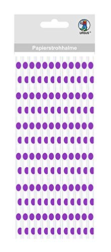 ursus-56750033-papierstrohhalme-mit-punkten-lila-gr-e-s-24-st-ck image 2