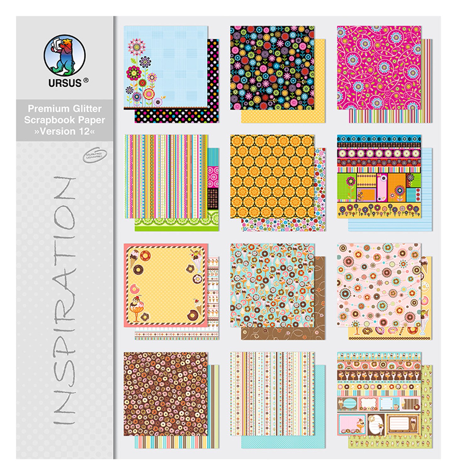 ursus-71680099-premium-glitter-scrapbook-block-30-5x30-5cm-190g-12-blatt image 1