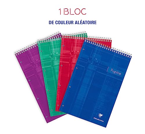 clairefontaine-86151c-pupitre-notizblock-din-a4-21-x-31-8-cm-doppelspirale-80-bl image 6