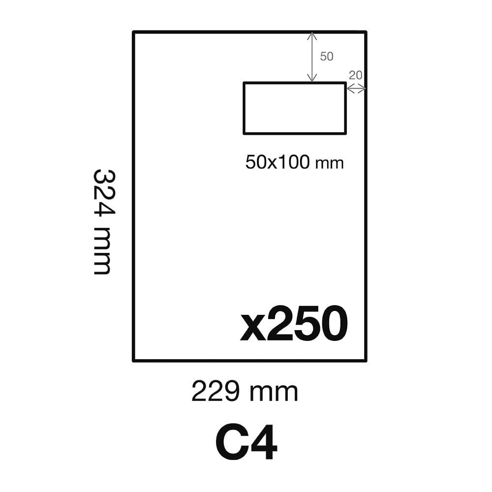 clairefontaine-10250c-versandtaschen-c4-mit-fenster-120g-wei-250-st-ck image 2