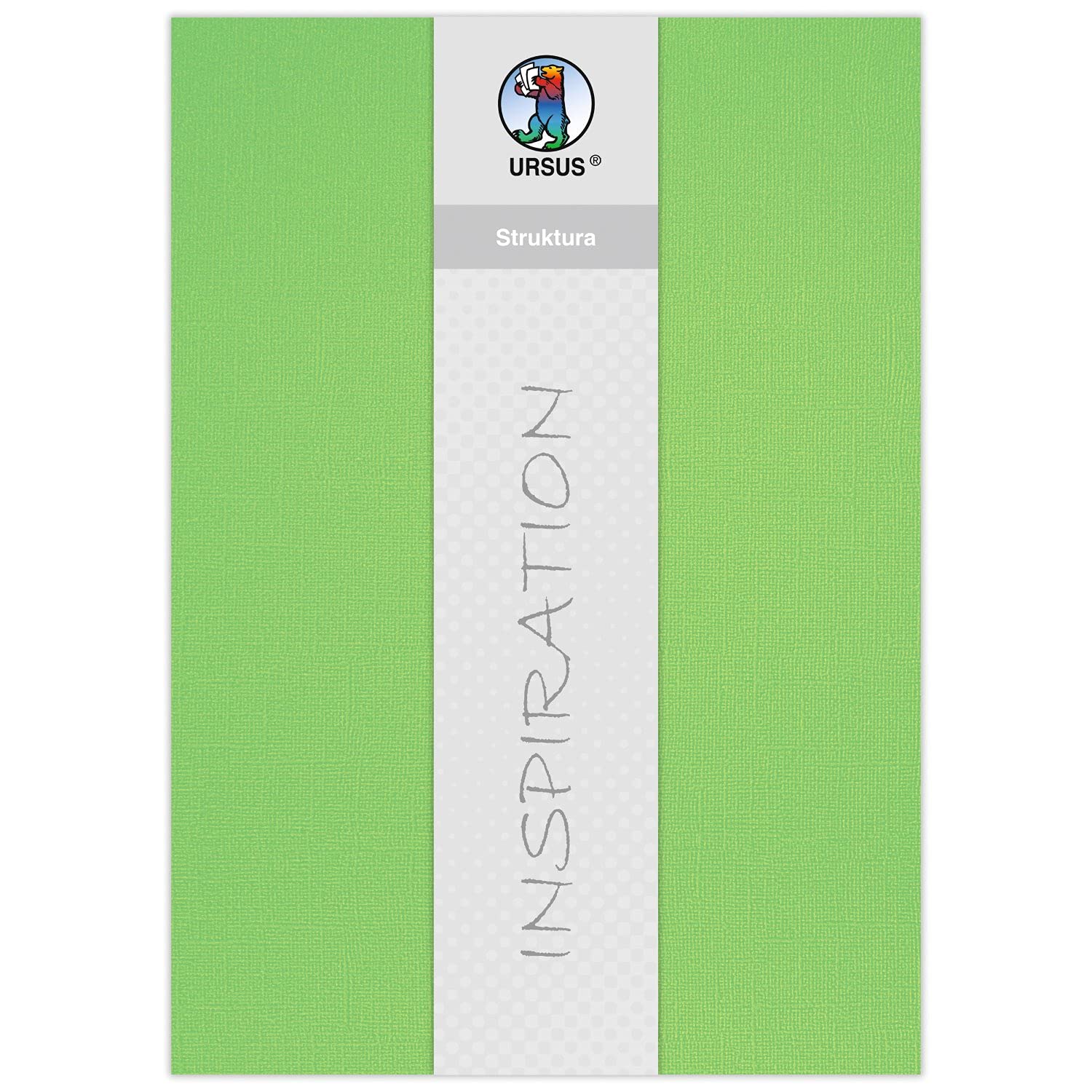 ursus-bastelkarton-struktura-basic-2-apfelgr-n-23-x-33-cm-5-blatt-220-g-qm image 1