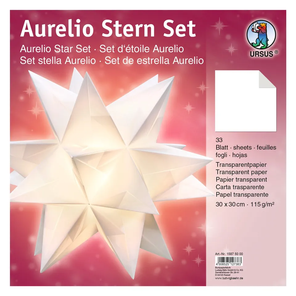 ursus-aurelio-stern-faltbl-tter-wei-33-blatt-30-x-30-cm-115-g-m image 1