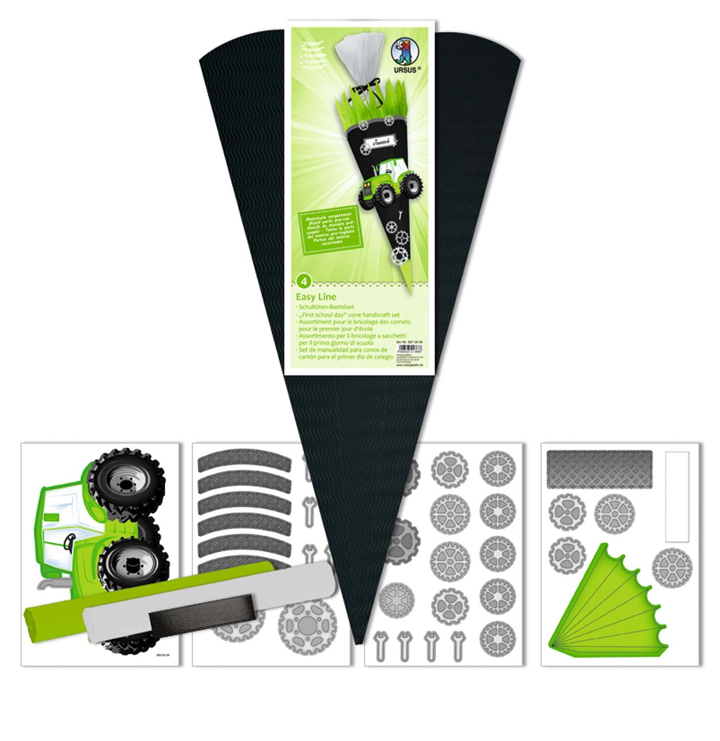 ursus-easy-line-schult-ten-bastelset-traktor-sechseckig-68cm-mit-stanzteilen image 2