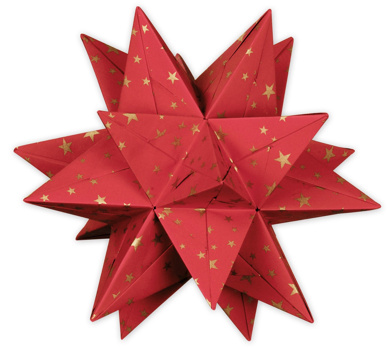 ursus-15405100-faltbl-tter-aurelio-stern-sternchen-rot-gold-33-blatt-20-x-20-cm- image 3