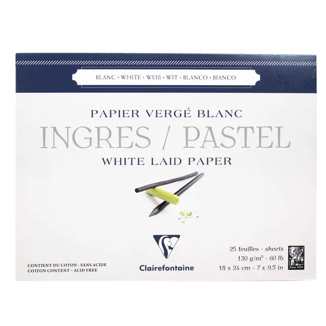 clairefontaine-96481c-zeichenblock-ingres-18x24-cm-130g-wei-25-blatt image 1