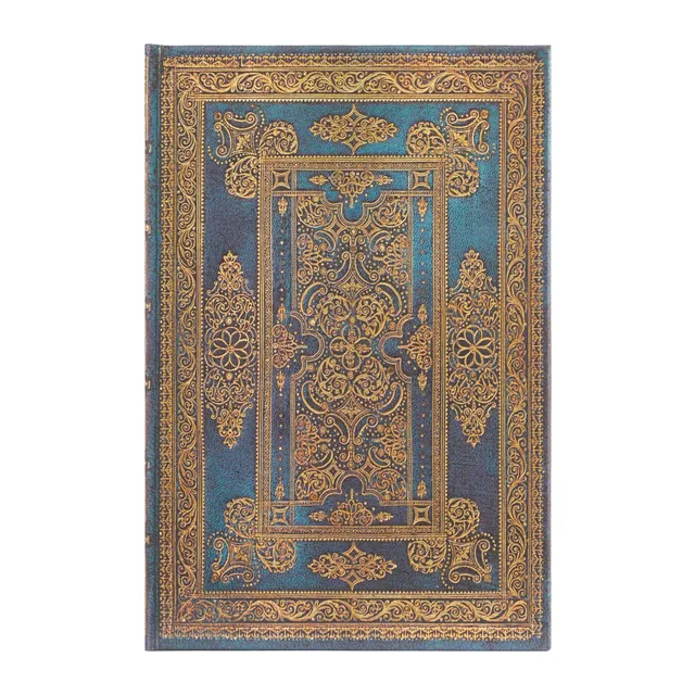 paperblanks-blue-luxe-mini-notizbuch-liniert-hardcover-mit-elastikband-luxe-desi image 1