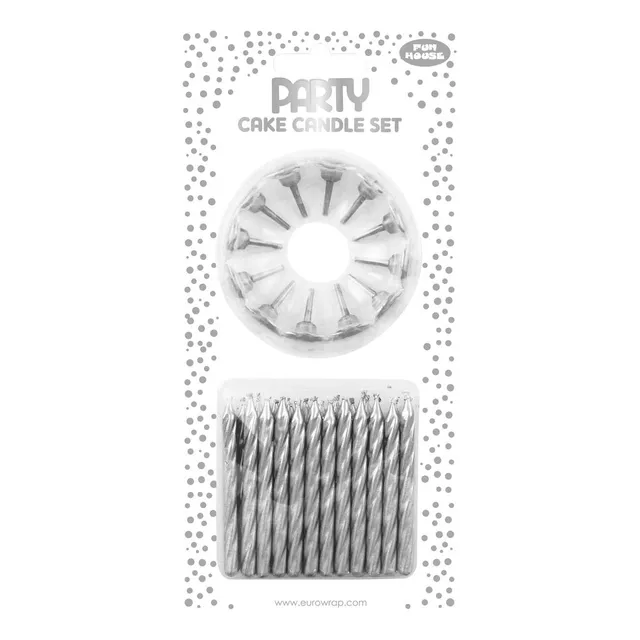 clairefontaine-24321-sc-kerzen-set-24-kerzen-metalleffekt-silber-12-halter image 1