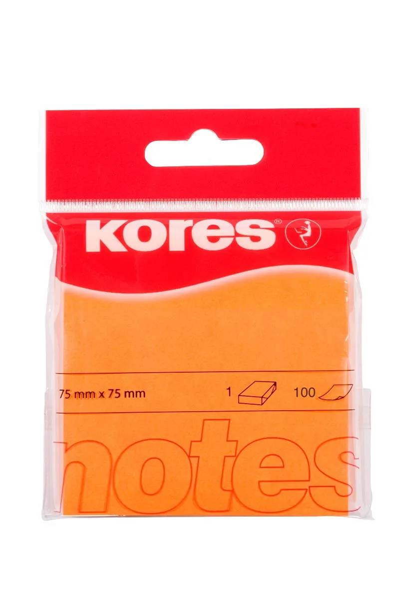 kores-notes-n47074-haftnotizen-75-x-75-mm-100-blatt-orange image 1