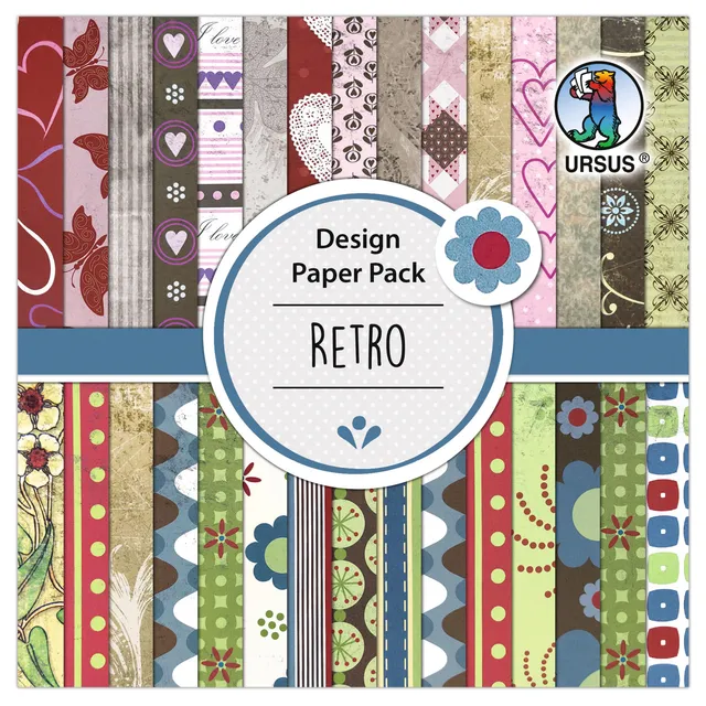 ursus-design-paper-pack-retro-4108-00-04-designpapier-15-x-15-cm-30-blatt-190-g- image 1