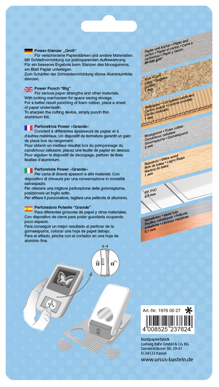 ursus-power-stanzer-gro-schneeflocke-3-8-cm-motivstanzer-f-r-papier image 2