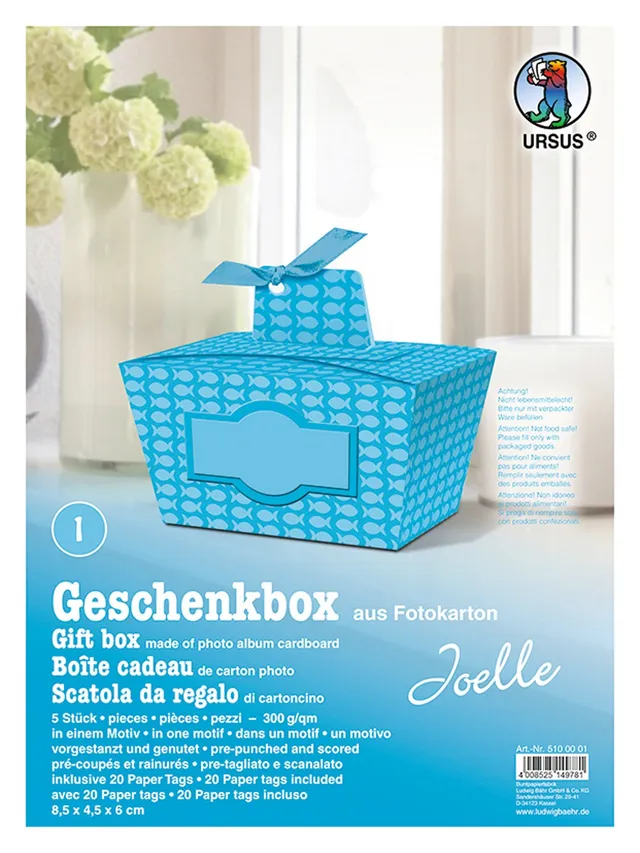 ursus-joelle-geschenkbox-fische-blau-5-st-ck-fotokarton-boxen image 1