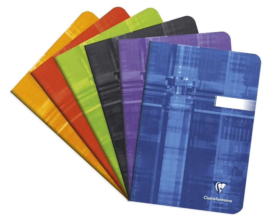 clairefontaine-3652c-heft-din-a5-14-8x21-cm-kariert-90g-24-blatt-farbe-sortiert image 1