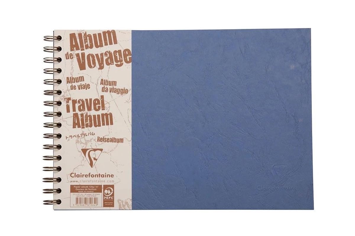 clairefontaine-age-bag-reisealbum-din-a4-quer-liniert-blanko-tabakbraun image 7