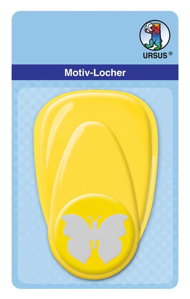 ursus-19490046-motivlocher-mit-hebel-gro-schmetterling-ca-38-1-mm-gelb image 1
