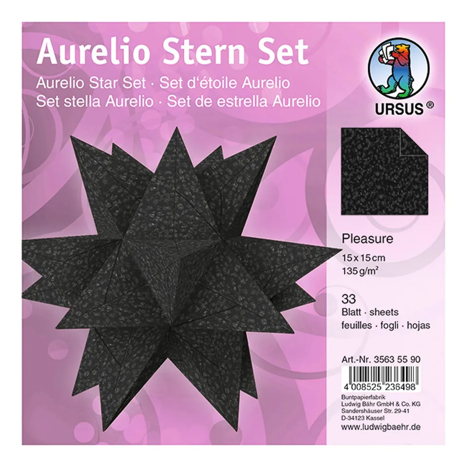 ursus-faltbl-tter-aurelio-stern-pleasure-schwarz-15-x-15-cm-33-blatt-135-g-qm-be image 1