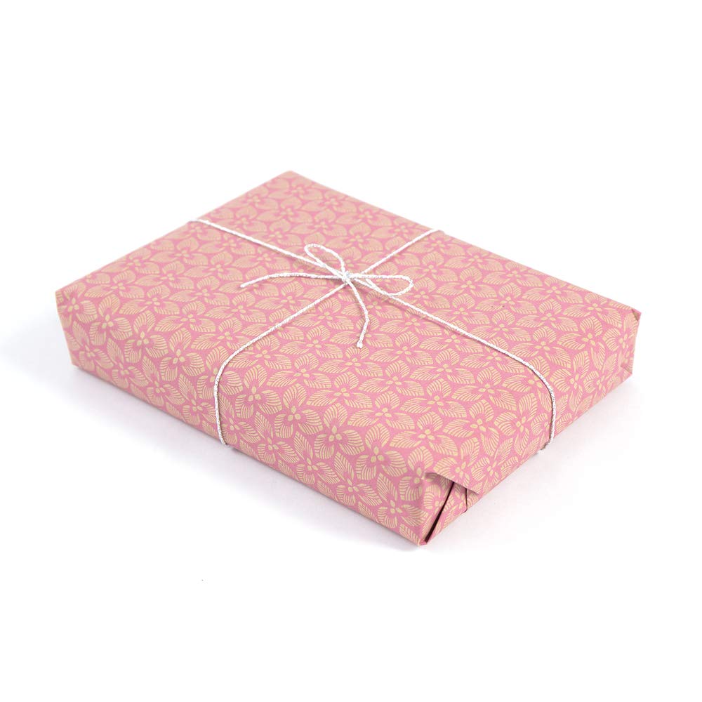clairefontaine-tiny-rolls-geschenkpapier-kraft-blumen-rosa-5m-x-0-35m image 4
