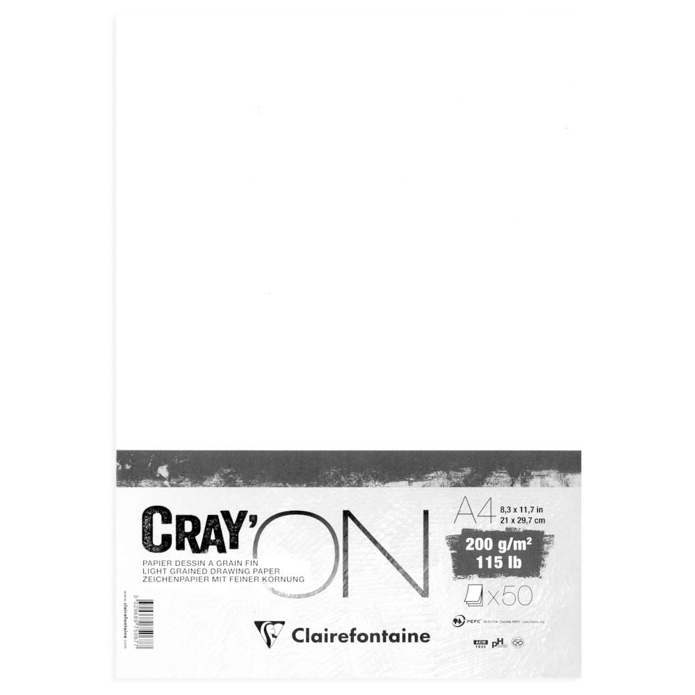 clairefontaine-cray-on-zeichenpapier-a4-21-x-29-7-cm-250-bogen-200-g-extra-wei image 4