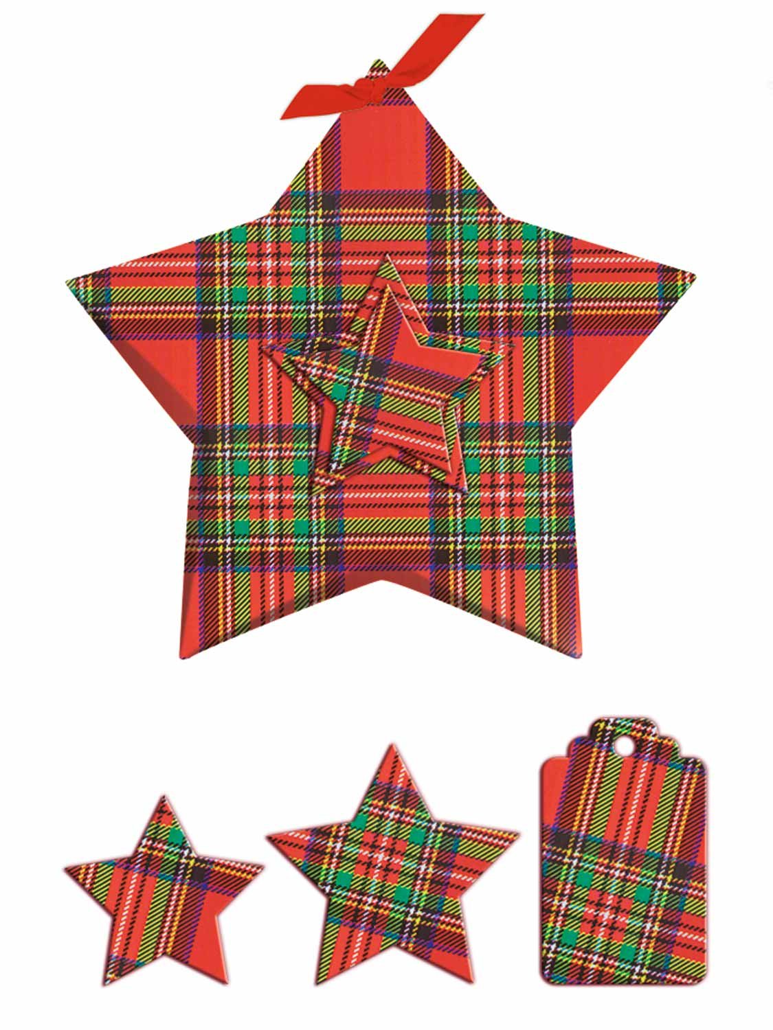 ursus-geschenkbox-stella-rot-kariert-5-boxen-15-paper-tags image 2