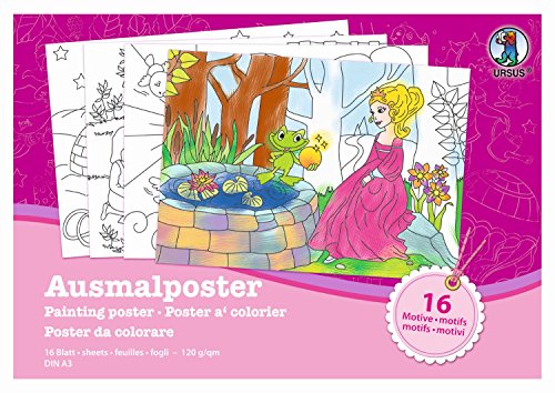 ursus-ausmalposter-m-dchen-din-a3-16-blatt-16-motive-120g image 5