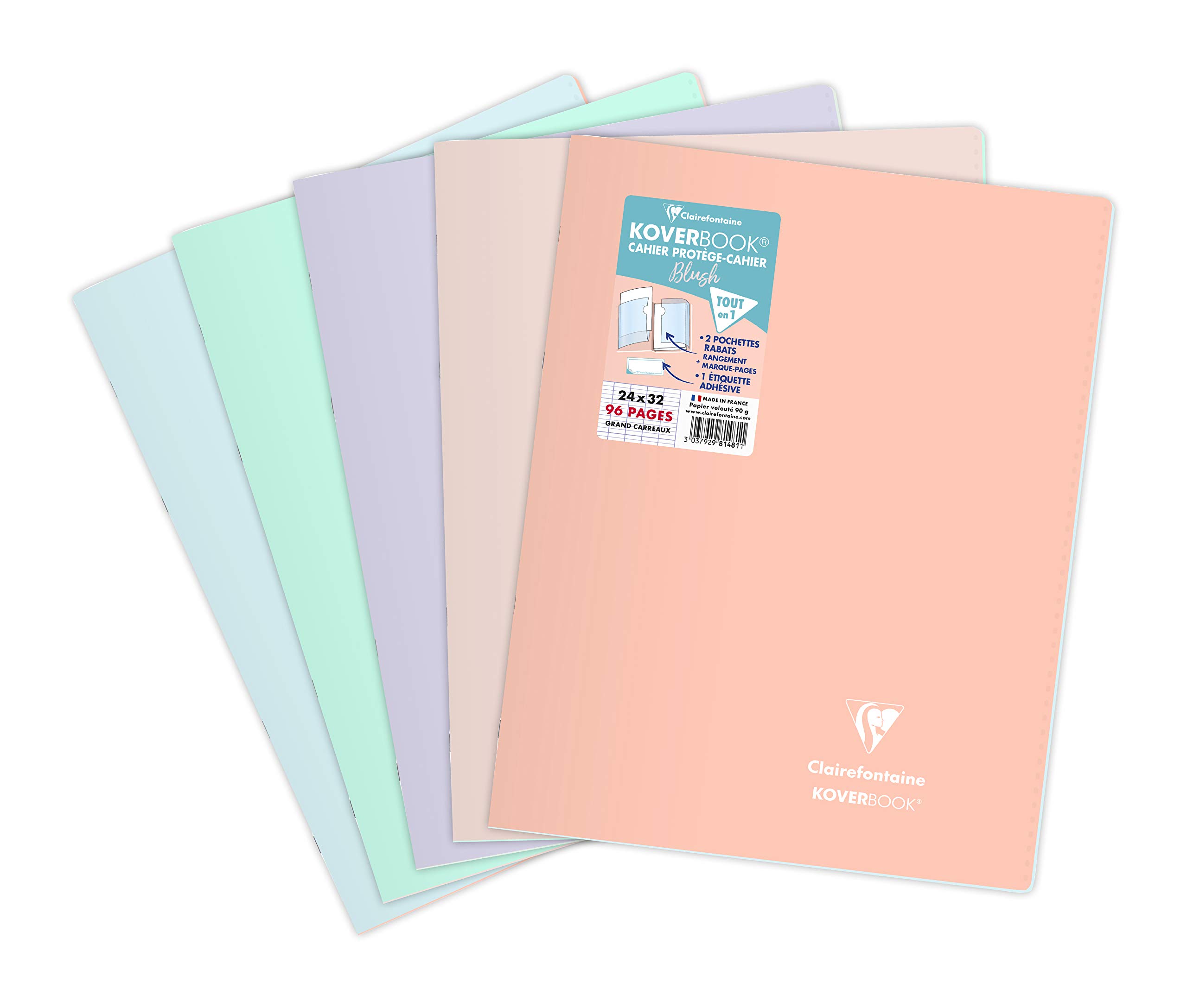 clairefontaine-981440amzc-koverbook-4-hefte-a4-48-blatt-seyes-90g-sortiert image 8