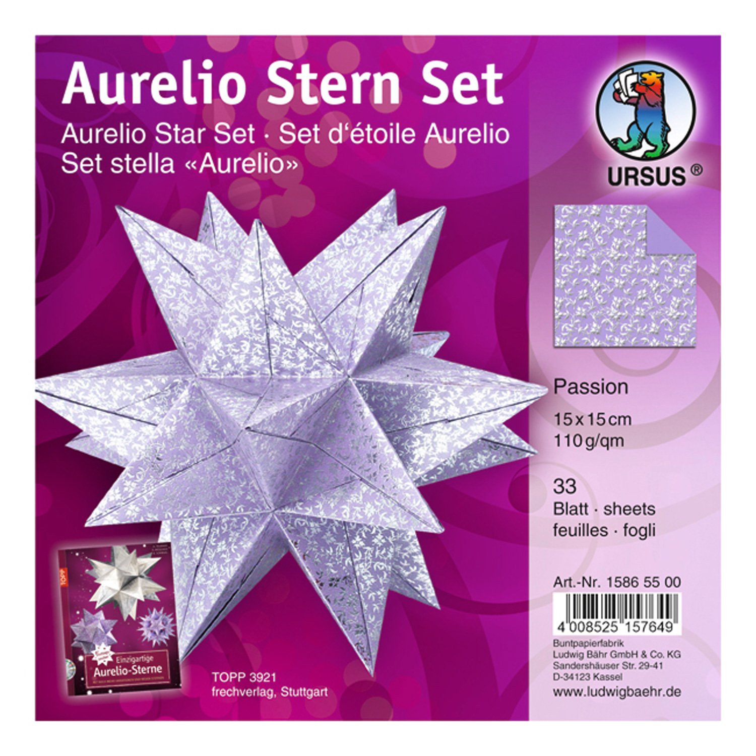 ursus-aurelio-stern-passion-faltbl-tter-15865500-helllila-silber-33-blatt-15-x-1 image 1
