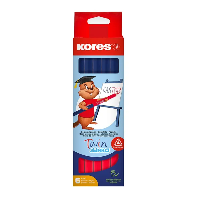 kores-twin-jumbo-rot-blau-stifte-dreikant-6-st-ck image 1