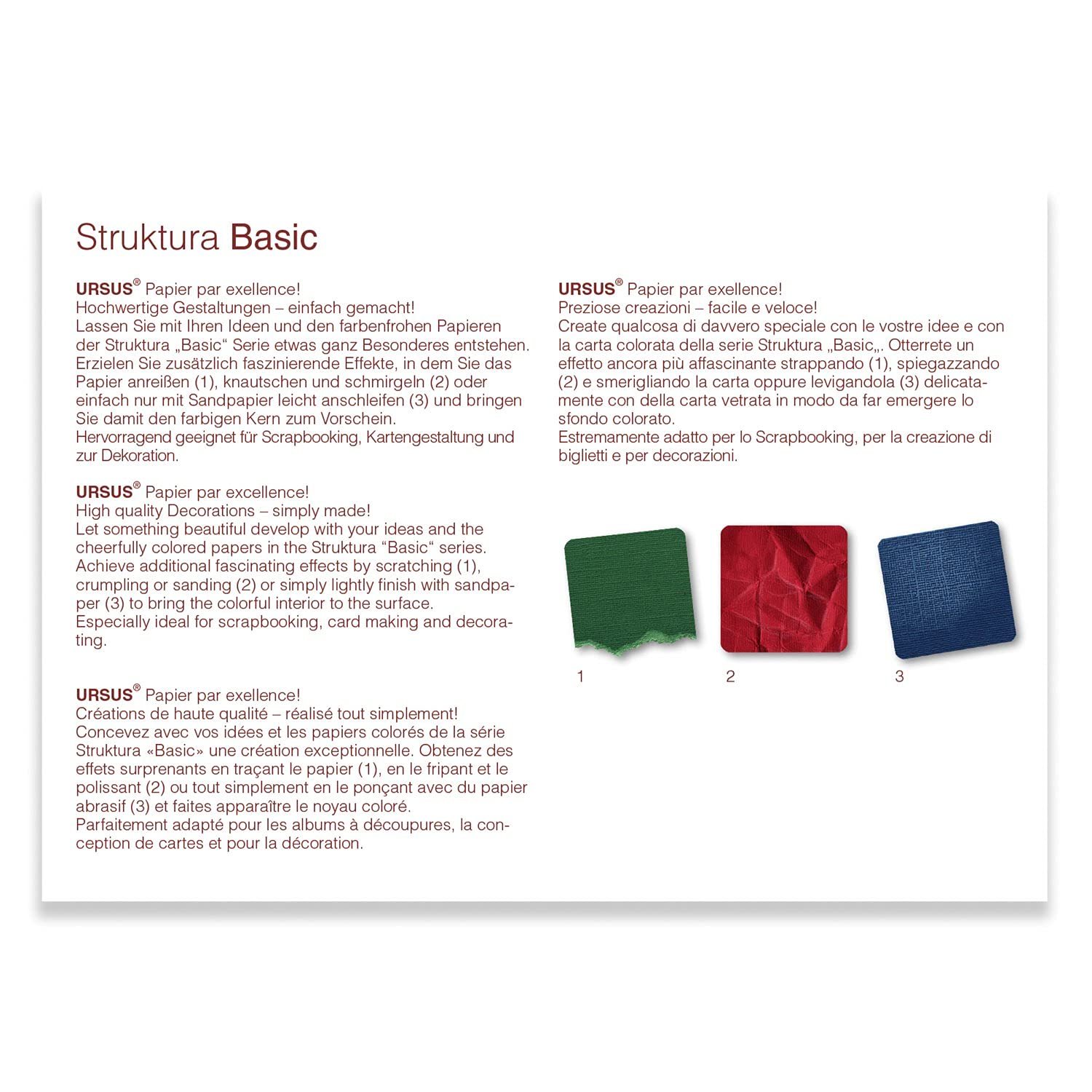 ursus-struktura-basic-1-olivgr-n-bastelkarton-tonkarton-30-5-x-30-5-cm-220-g-qm- image 2