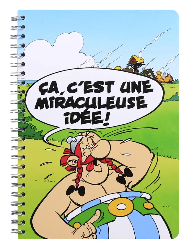 clairefontaine-doppelspiralbuch-asterix-die-gallier-a5-14-8-x-21-cm-50-blatt-lin image 1