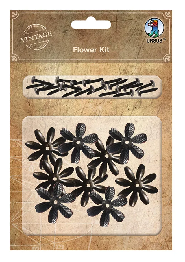 ursus-40520001-metall-eyelets-vintage-flower-kit-9-bl-ten-20-brads image 1