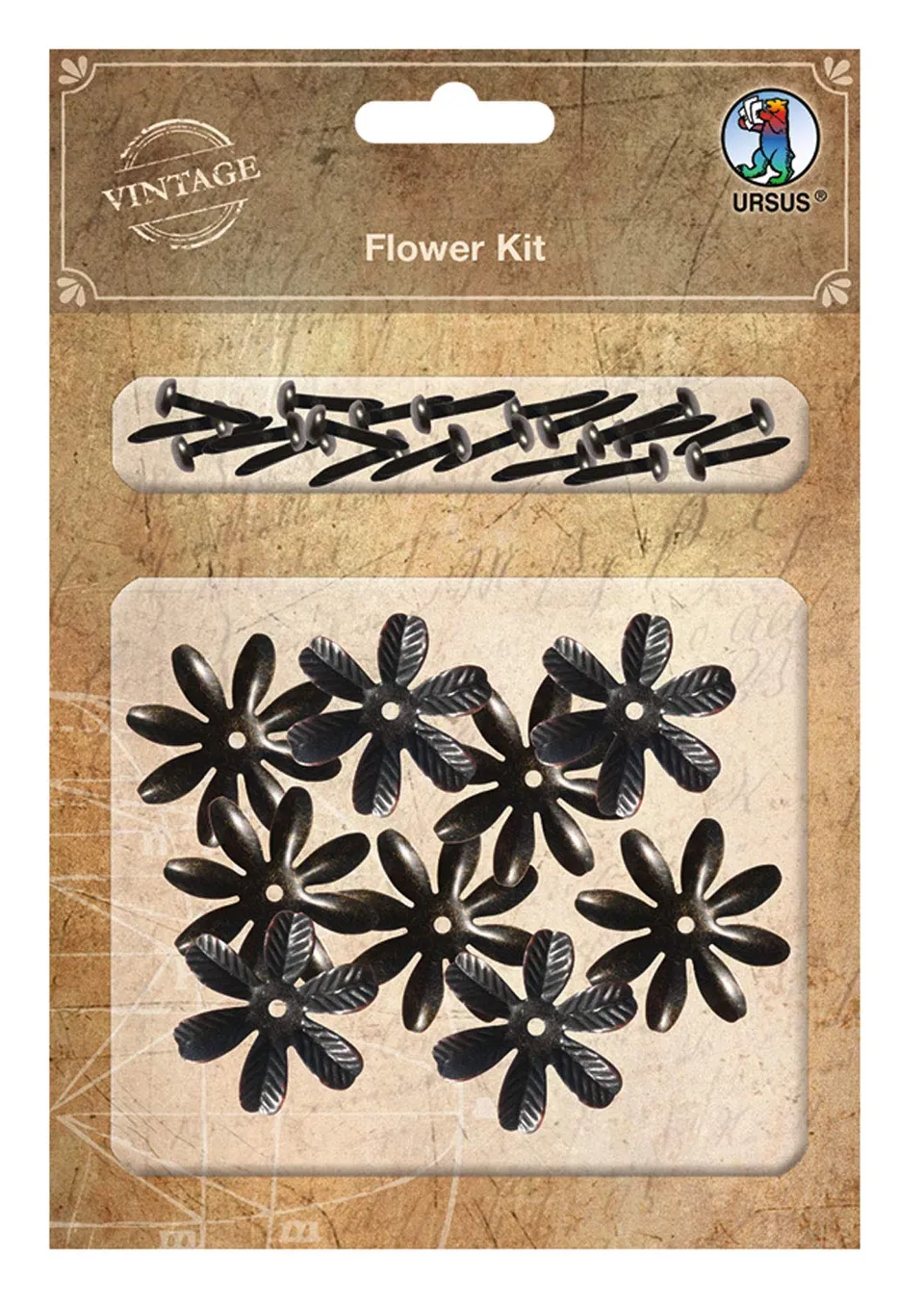 ursus-40520001-metall-eyelets-vintage-flower-kit-9-bl-ten-20-brads image 1