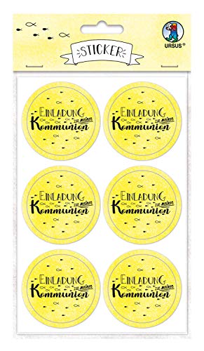 ursus-59510007f-sticker-einladung-zu-meiner-kommunion-citronengelb-24-st-ck image 6