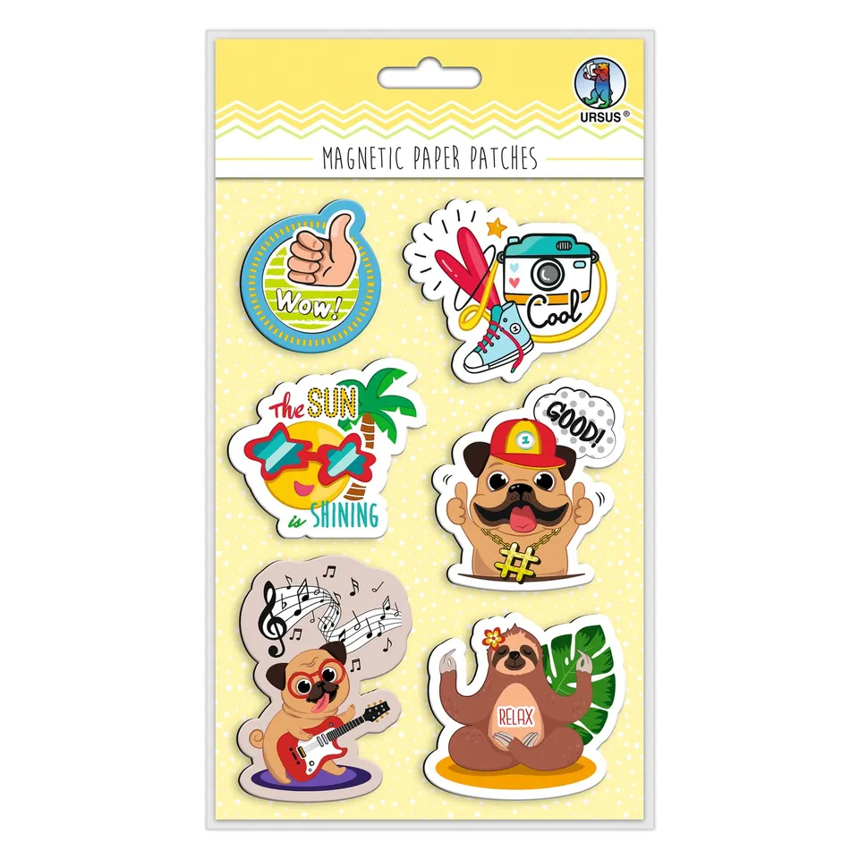 ursus-magnetic-paper-patches-funky-magnet-sticker-6-st-ck image 1