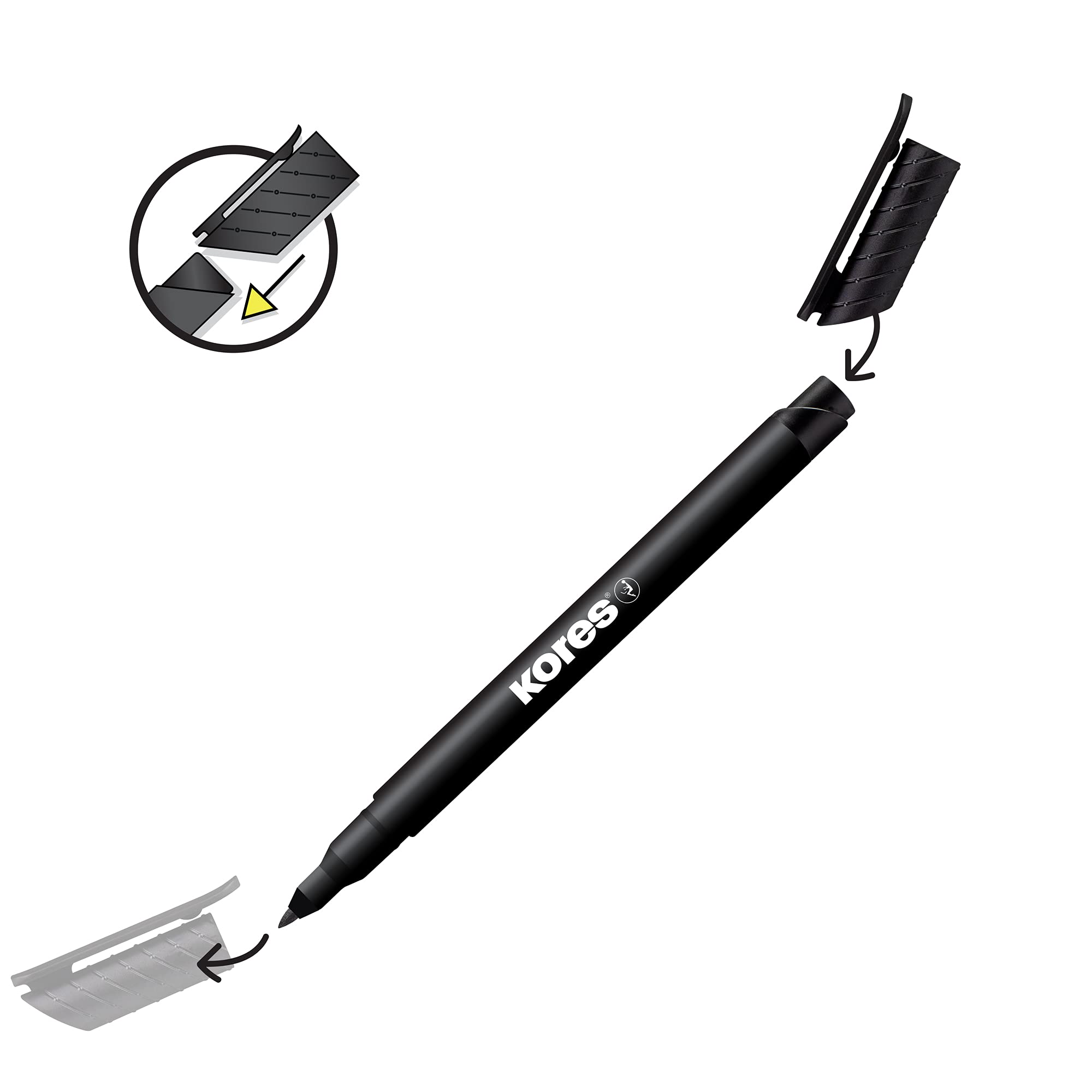 kores-k-marker-fine-m-permanentmarker-schwarz-12er-pack image 6