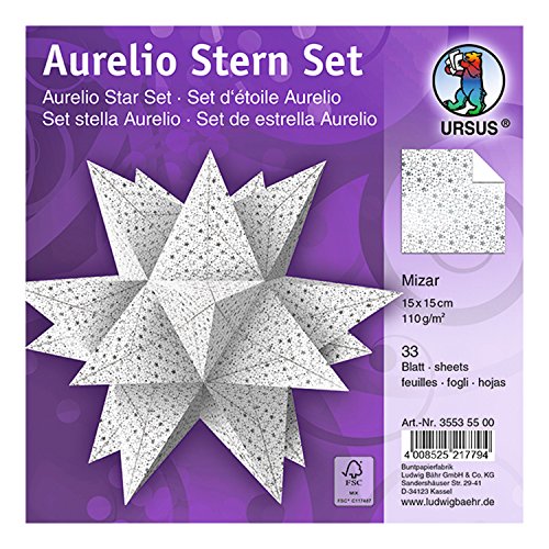 ursus-faltbl-tter-aurelio-stern-mizar-wei-silber-15x15-cm-33-blatt image 4