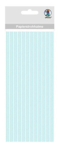 ursus-56750018-papierstrohhalme-chevron-hellblau-s-19-5-cm-24-st-ck image 2