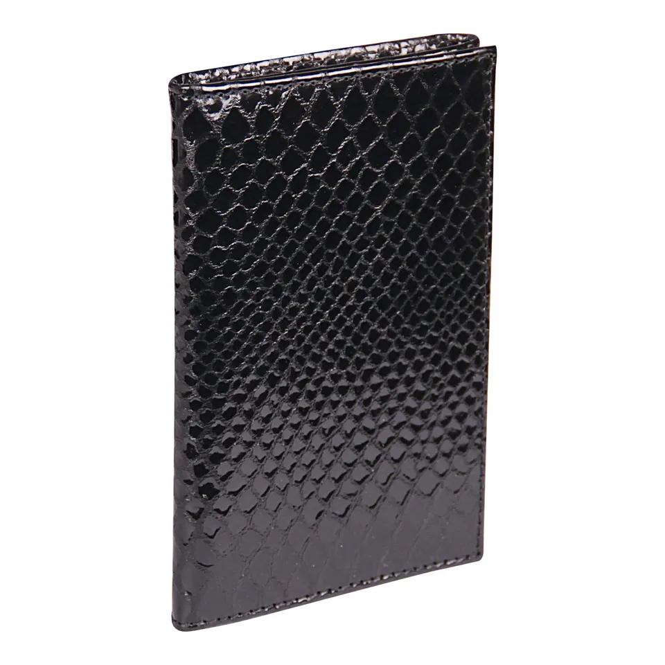 clairefontaine-dokumentenmappe-kartenetui-leder-10x15x1-5-cm-schwarz-python image 1