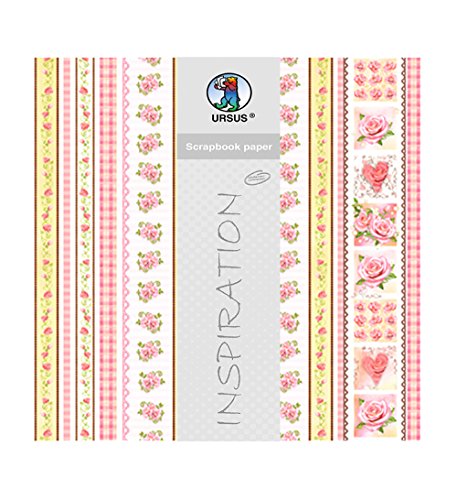ursus-70300083-premium-glitter-scrapbook-paper-rosen-30-5-x-30-5-cm-5-blatt image 3