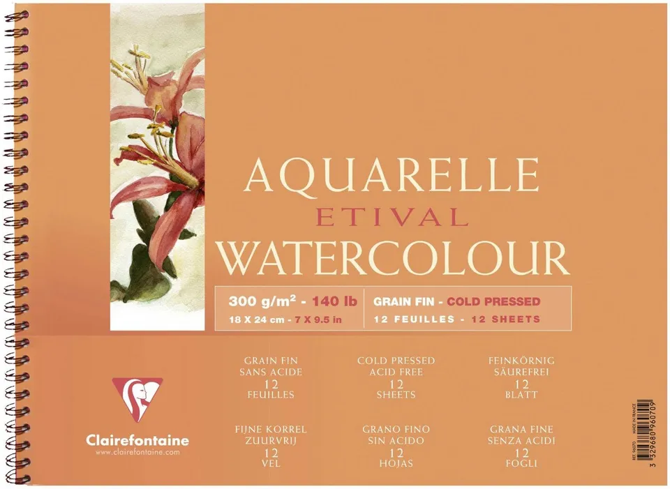 clairefontaine-96070c-malblock-etival-aquarellpapier-12-x-18-cm-300-g-12-blatt-w image 1