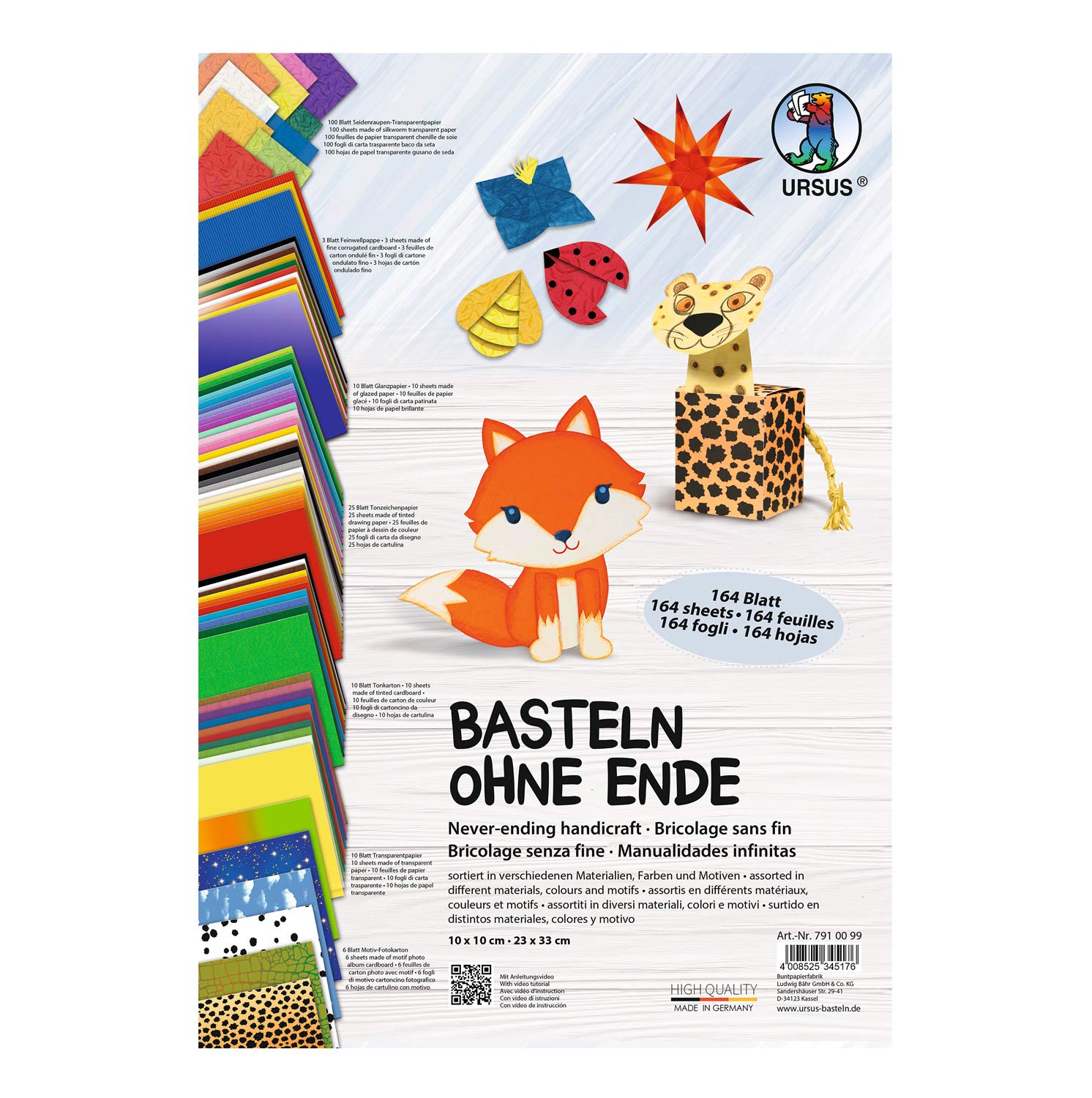 ursus-bastelset-regenbogen-materialmix-mit-papier-faltbl-ttern-und-stanzteilen image 5