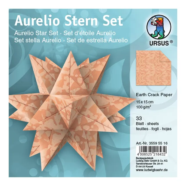 ursus-35595516-faltbl-tter-aurelio-stern-earth-crack-paper-apricot-15-x-15-cm image 1