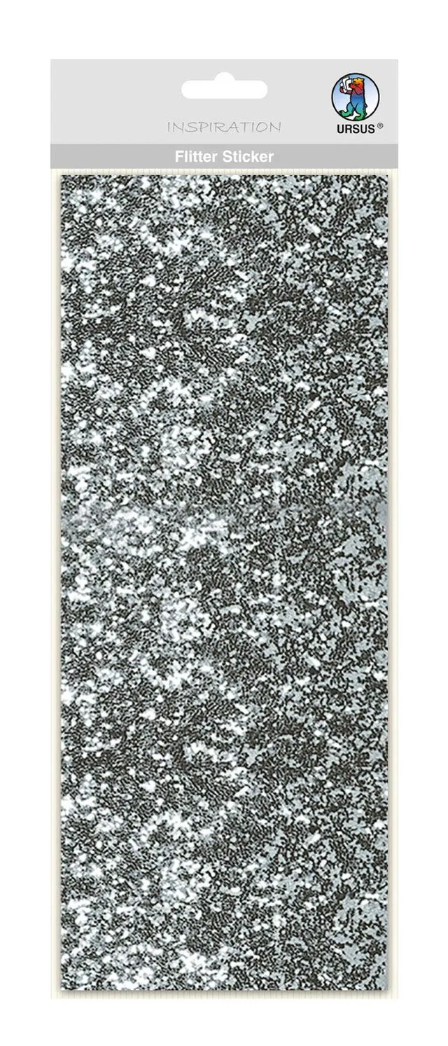 ursus-59470001-flitter-sticker-silber-selbstklebende-folienstoff-sticker-12-x-29 image 1