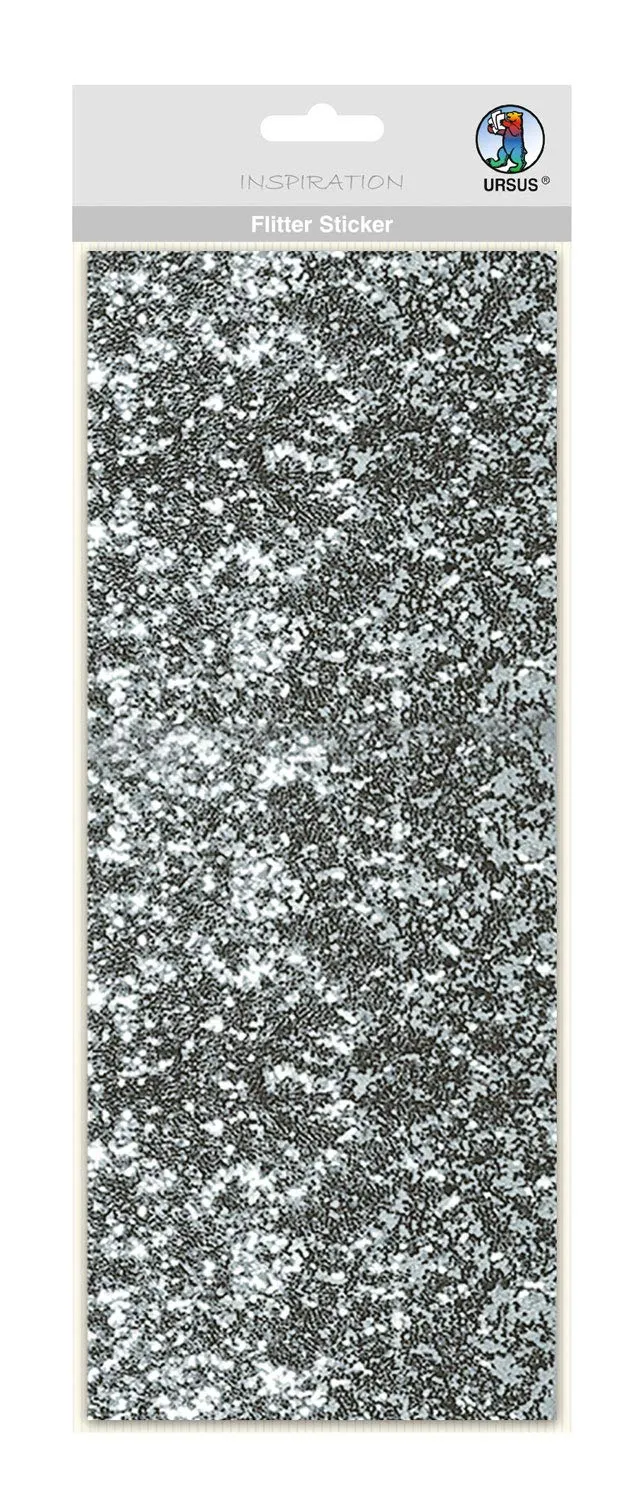 ursus-59470001-flitter-sticker-silber-selbstklebende-folienstoff-sticker-12-x-29 image 1