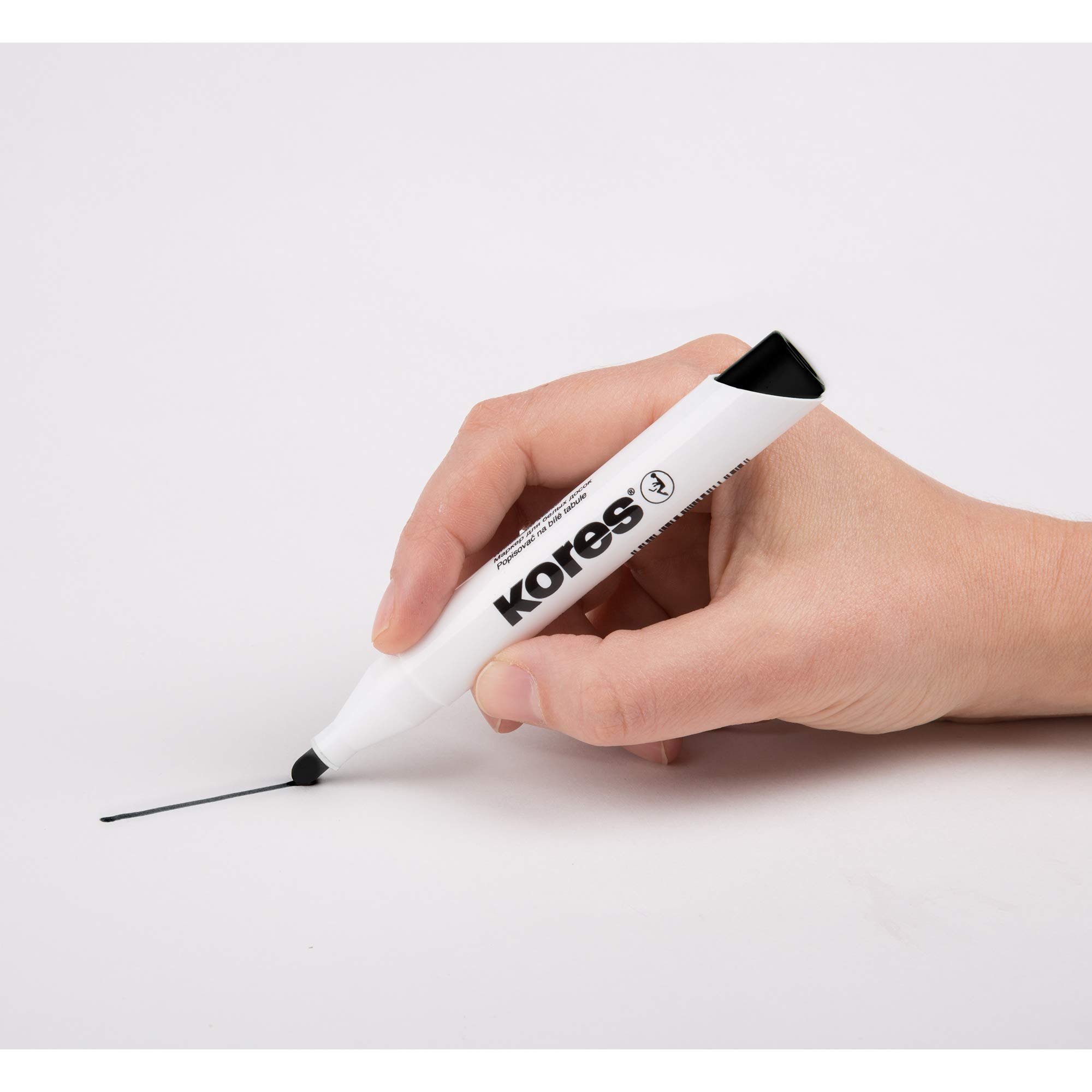 kores-k-marker-xw1-whiteboard-marker-runde-spitze-schwarz-12er-pack image 4
