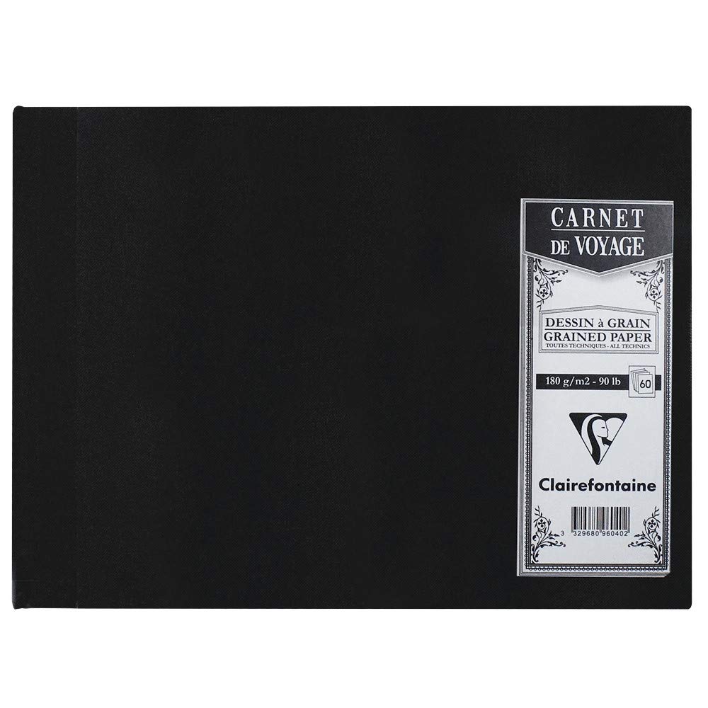 clairefontaine-reisealbum-96040c-din-a5-schwarz-aquarellpapier-180-g-60-blatt image 1