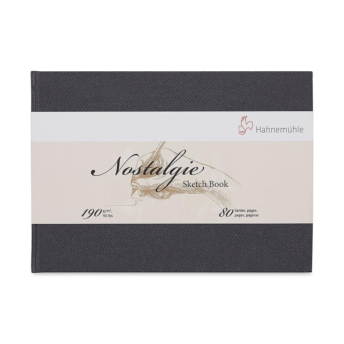 hahnem-hle-nostalgie-skizzenbuch-a4-quer-190-g-m-40-blatt-80-seiten image 1