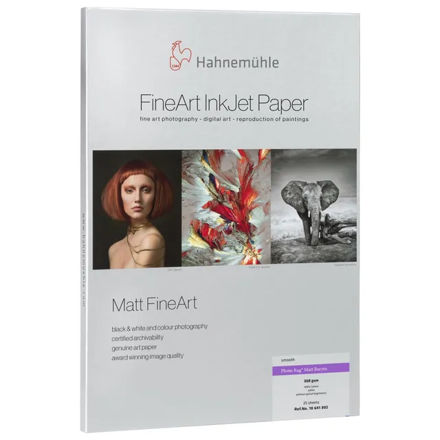 hahnem-hle-photo-rag-matt-baryta-inkjet-fotopapier-100-baumwolle-308-g-m-wei-a3- image 1