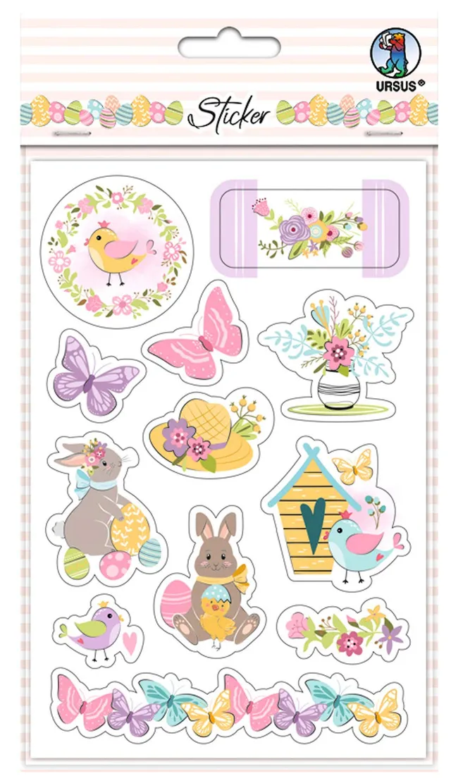 ursus-sticker-s-es-osterfest-selbstklebende-papier-aufkleber-ostern-56-st-ck image 1
