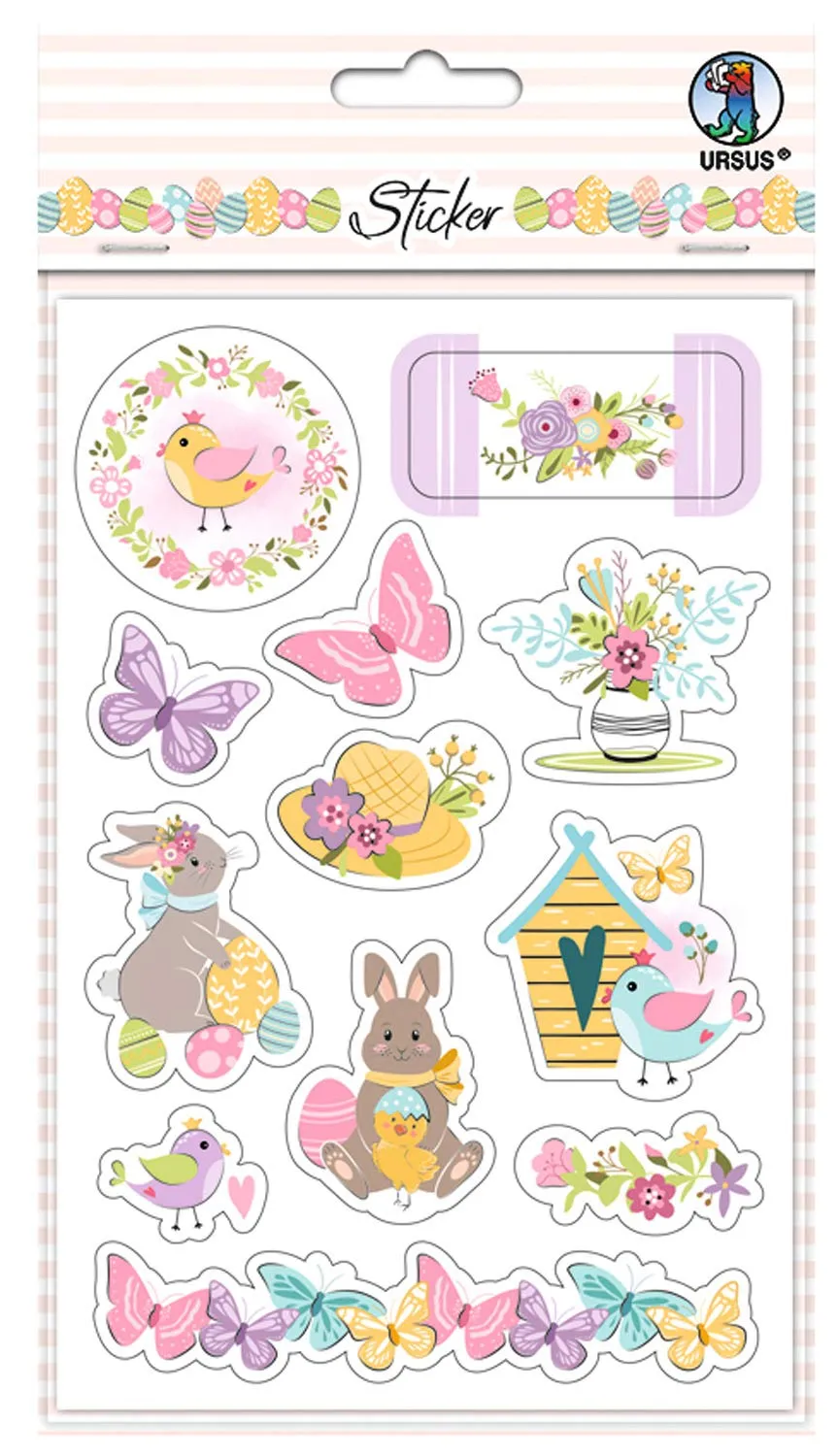ursus-sticker-s-es-osterfest-selbstklebende-papier-aufkleber-ostern-56-st-ck image 1